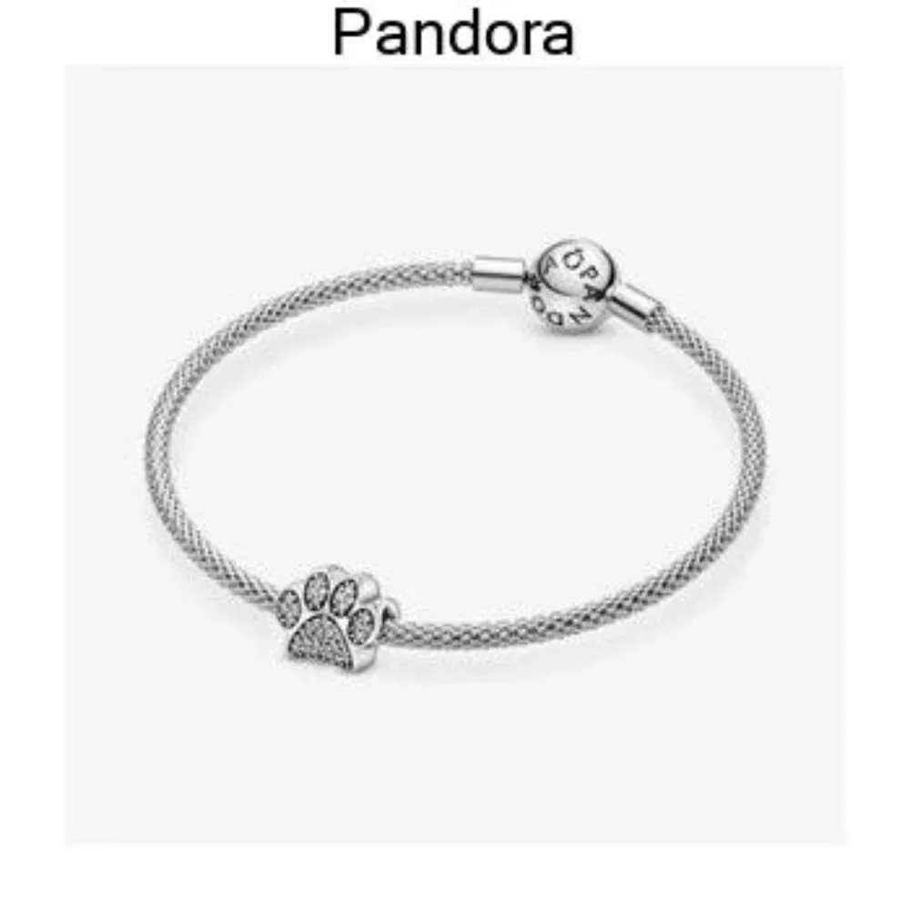 Pandora Sparkling Paw Print Charm